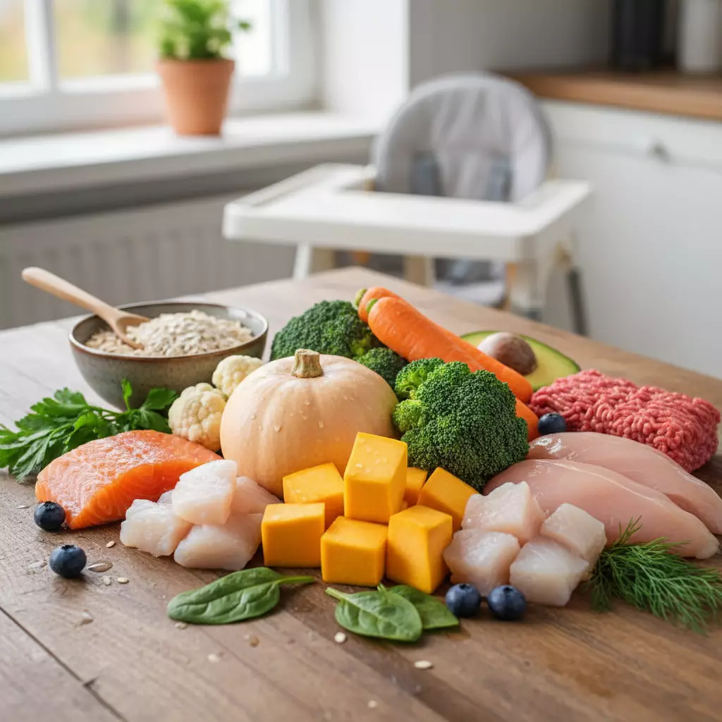 Lựa chọn nguy&ecirc;n liệu tươi sạch đa dạng cho bữa ăn dặm của b&eacute;